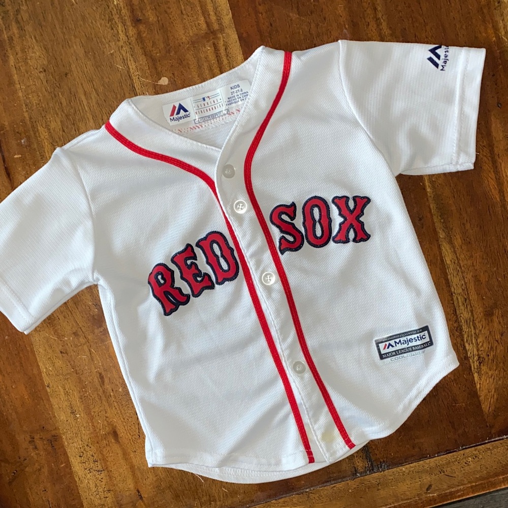 Majestic Red Sox Kids White Jersey